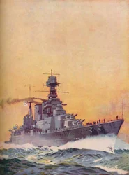 HMS Hood fue colocada en 1916 y completada en 1920