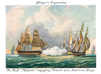 H.M.S Majestic enfrentando barcos franceses y americanos, 1936