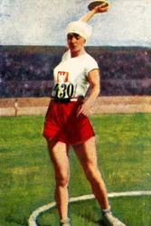 Halina Konopacka de Polonia, campeona mundial de lanzamiento de disco, 1928