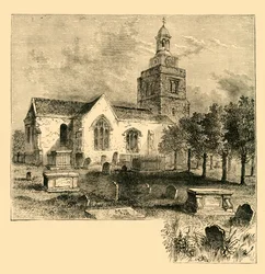 Iglesia parroquial de Hammersmith, en 1820, c1878