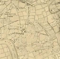 Hammersmith en 1746, c. 1878