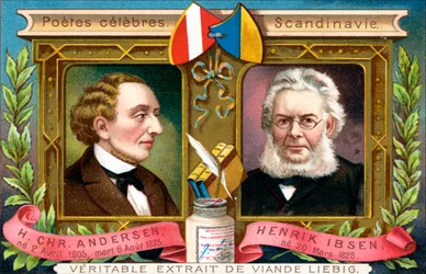 Hans Christian Andersen y Henrik Ibsen, c1900