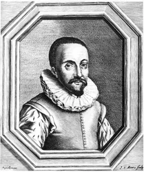 Hans Lippershey, óptico holandés acreditado con el descubrimiento del telescopio, 1655