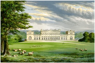 Harewood House, Yorkshire, hogar del Conde de Harewood, c. 1880