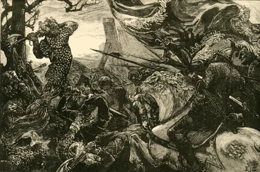 Harold en la Batalla de Hastings, 1066