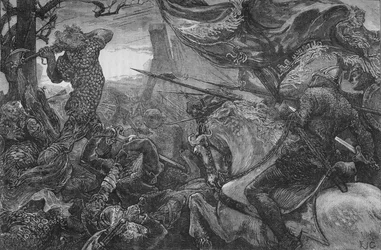 Harold en la Batalla de Hastings, 1066, c1880