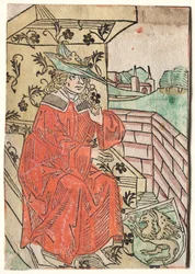 Alexander de Hartlib: Alejandro Sentado en el Trono, 1400s