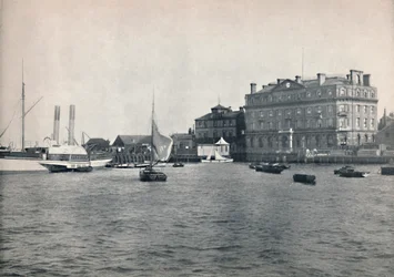 Harwich - El muelle y el Gran Hotel del Este, 1895