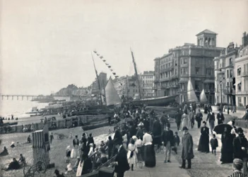 Hastings - El Frente, mostrando el muelle, 1895