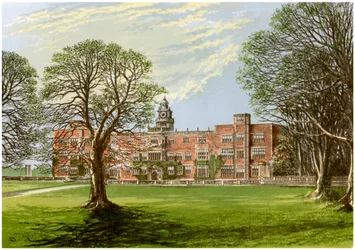 Hatfield House, Hertfordshire, hogar del Marqués de Salisbury, 1880
