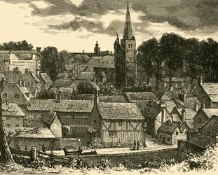 Hatfield desde la estación de tren, 1898