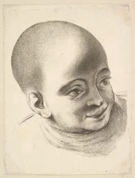 Cabeza de un niño, del Libro de cabezas grabadas según F. Boucher y otros