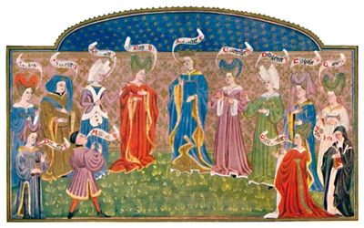 Tocados en el siglo XV MS. Roy. 15 E. v., siglo XV, 1903
