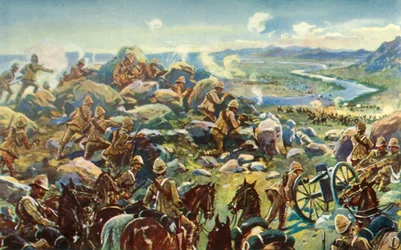 Deteniendo a Cronje - El General French Bloqueando el Camino en Koodoosrand Drift