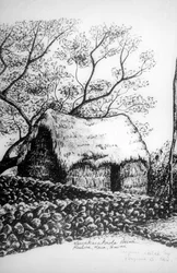 Heiau, Kailua-Kona, Hawái, siglo XIX