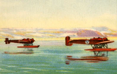 Hidroaviones Heinkel HE 5 utilizados en la búsqueda de Umberto Nobile, Polo Norte, 1928
