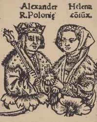 Helena Ivanovna de Moscú con Alejandro Jagellón, 1519