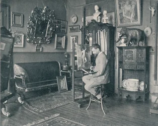 Henri Gervex en su estudio, c. 1897