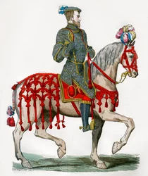 Enrique II de Francia, como capitán de la caballería ligera, siglo XVI 1882-1884