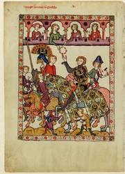Enrique IV Probus, Duque de Silesia-Wroclaw del Codex Manesse, entre 1305 y 1340