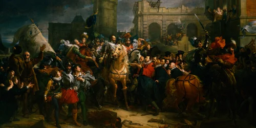 Enrique IV de Francia entrando en París, 22 de marzo de 1594, siglo XIX