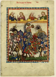 Enrique I, Conde de Anhalt del Códice Manesse, entre 1305 y 1340