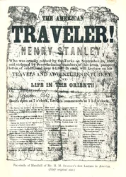 Henry M. Stanley, Folleto de la Gira de Conferencias en América, A los 31 años descubrió al Dr. Livingstone en África