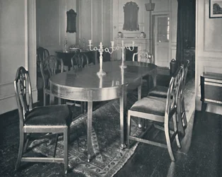 Muebles de comedor de caoba Hepplewhite