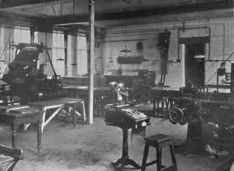 Heriot-Watt College, Edimburgo - Departamento de Máquinas de Tipografía, 1909