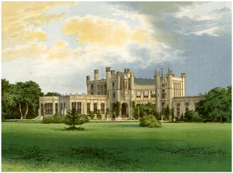 Castillo de Highcliffe, Dorset, hogar de la marquesa de Waterford, c1880