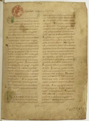 Historia Brittonum por Nennius. Primera página del manuscrito, siglo XI