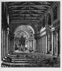 Historia de la Antigua Roma. La Basílica de San Pedro es una iglesia del Renacimiento tardío ubicada dentro de la Ciudad del Vaticano.