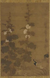 Malvarrosas y patos, dinastía Ming, 1368-1644