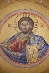 Iglesia del Santo Sepulcro, Techo del Catholicon, Mosaico de Cristo Pantocrátor, Jerusalén