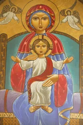 Icono del Monasterio Copto de la Santa Virgen y San Juan Kame Egipto