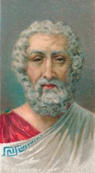 Homero, poeta romano de los siglos I-II, de Baiae, Campania, Italia