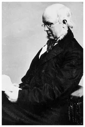 Horace Greeley, editor de periódicos y político estadounidense, c1865