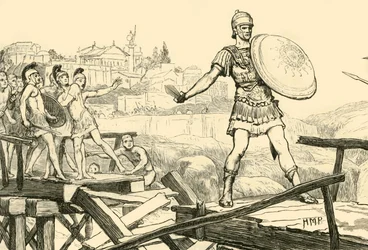 Horacio Cocles defendiendo el puente, 1890