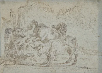 Caballo, Toro, León y Jabalí, siglo XVII