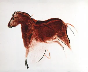 Caballo y cierva, pintura rupestre paleolítica de Altamira, sur de España, c. 16,000-c. 9000 a.C.