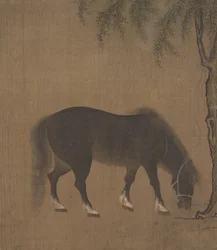 Caballo y sauce, principios del siglo XV
