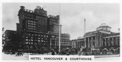 Hotel Vancouver y Palacio de Justicia, Canadá, c1920s