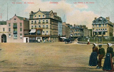 Hoteles en St Helier, Jersey, c1907