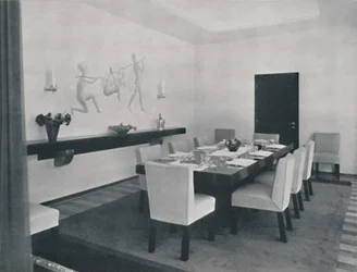 Casa en Bucarest por Rudolf Frankel - El comedor, 1942