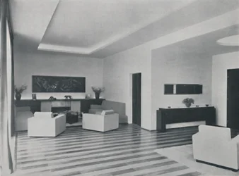 Casa en Bucarest por Rudolf Frankel - La sala de estar, 1942