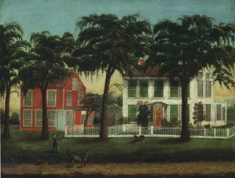 Casas en el Río Fox, Illinois, 1881-1890