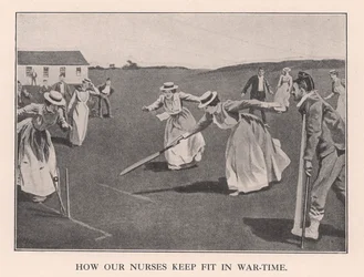 Cómo Nuestras Enfermeras Se Mantienen en Forma en Tiempos de Guerra, 1901-1912