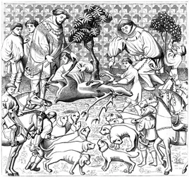Cómo desollar un ciervo, siglo XV, 1849