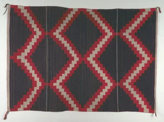 Alfombra de Estilo Revival Hubbell con Rayas Moki Moqui