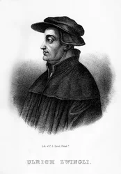 Huldrych Zwingli, teólogo suizo, 1854